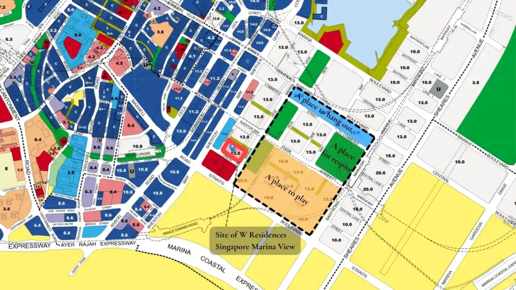 W Residences Singapore Marina View - URA Masterplan
