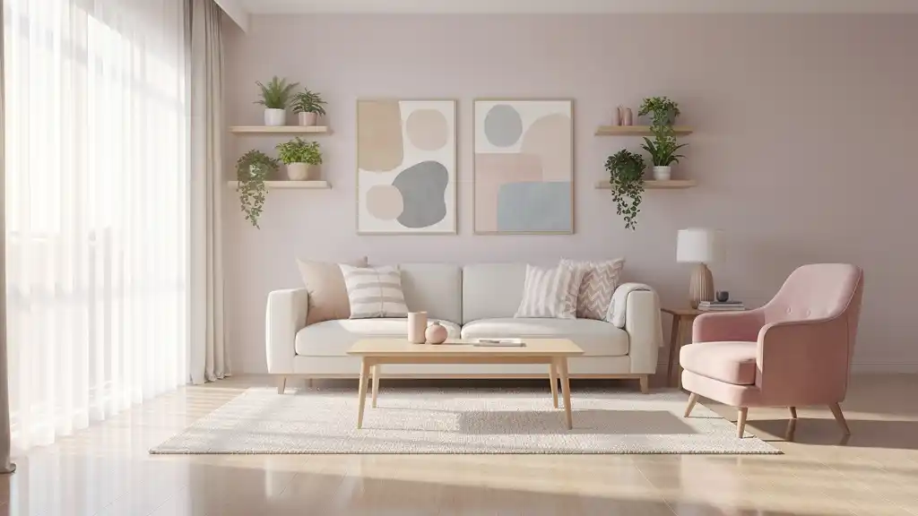 A typical HDB flat living room